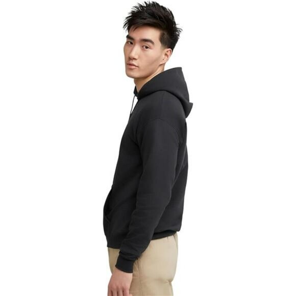 Hanes Mens EcoSmart Fleece Hoodie Sweatshirt Pullover Kangaroo Pocket Unisex - Picture 3 of 7